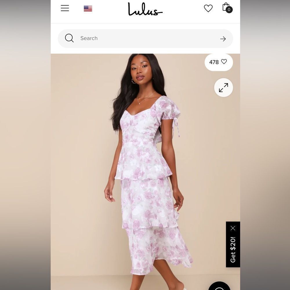 Lulus bustier tiered dress